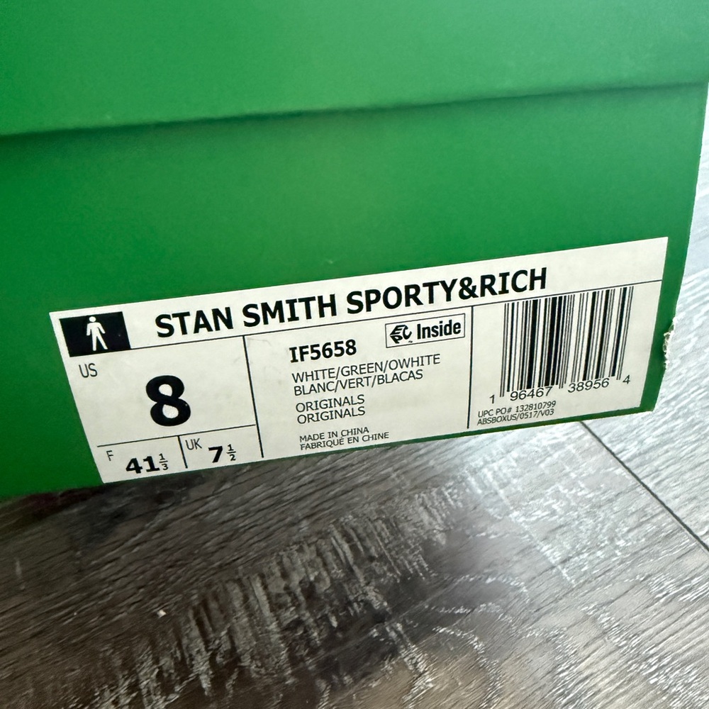 Sporty & Rich x Adidas White Sneakers with Green Details - Picture 7 of 9